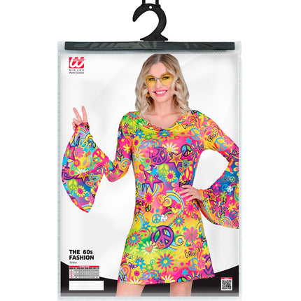 Widmann SRL Jaren 70 jurk love&peace