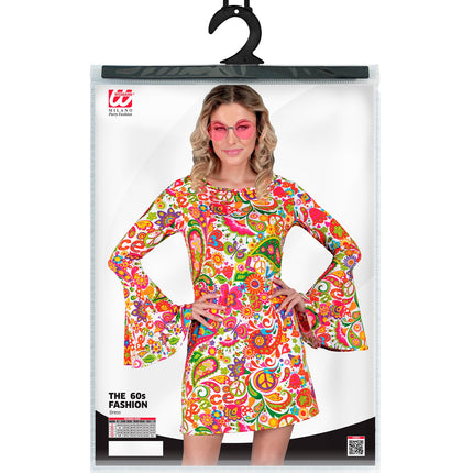 Widmann SRL Jaren 70 jurk peace party