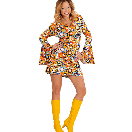 Widmann SRL Jaren 70 jurkje groovy cirkels