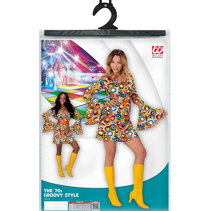 Widmann SRL Jaren 70 jurkje groovy cirkels
