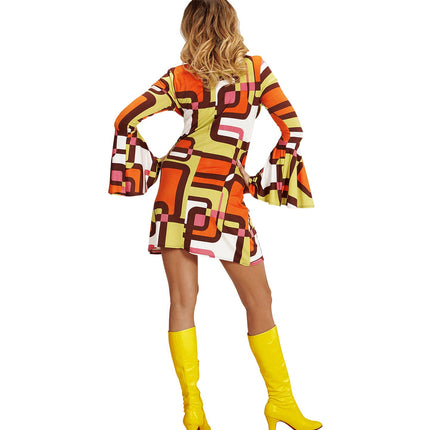 Widmann SRL Jaren 70 jurkje groovy vlakken