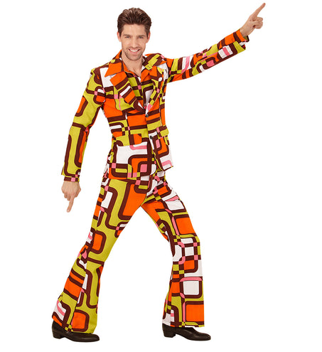 Widmann SRL Jaren 70 kostuum groovy vlakken