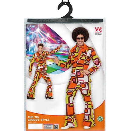 Widmann SRL Jaren 70 kostuum groovy vlakken