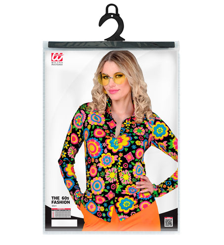 Widmann SRL Jaren 70 shirt bloemenfeest dames