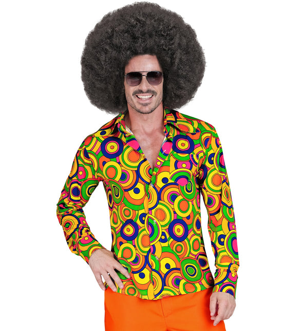 Widmann SRL Jaren 70 shirt groovy cirkels heren