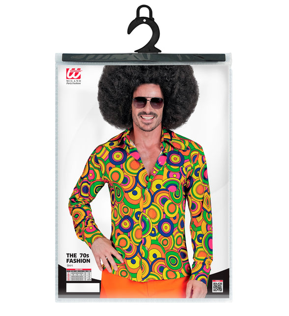 Widmann SRL Jaren 70 shirt groovy cirkels heren