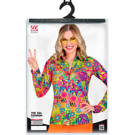 Widmann SRL Jaren 70 shirt love&peace  dames