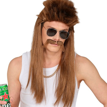 Widmann SRL Jaren 80 disco pruik met lange haren