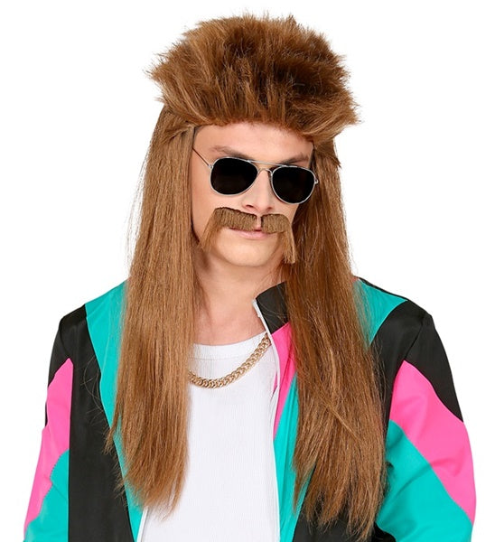 Widmann SRL Jaren 80 disco pruik met lange haren