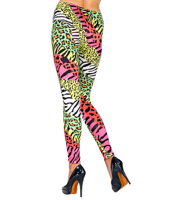 Widmann SRL Jaren 80 legging zebra neon