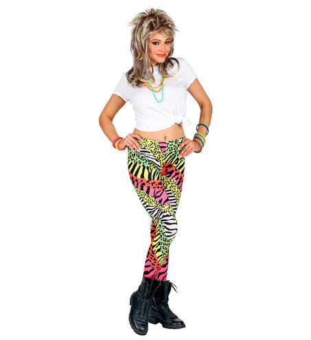 Widmann SRL Jaren 80 legging zebra neon