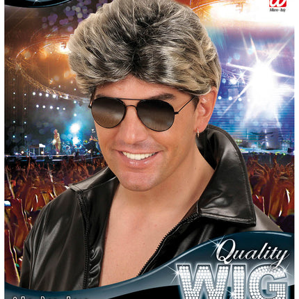 Widmann SRL Jaren 80 pruik popster Ricky Martin blond zwart