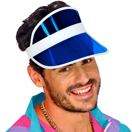 Widmann SRL Jaren 80's zonneklep blauw