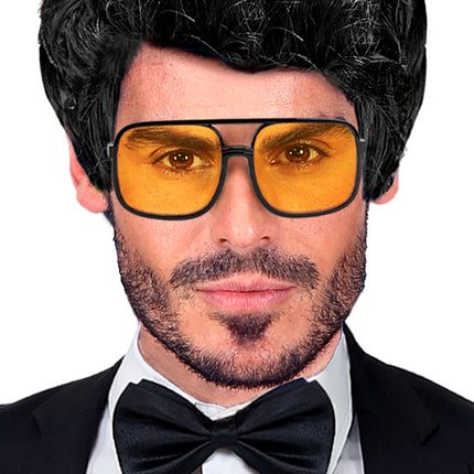 Widmann SRL Jaren 90 hippiebril met gele glazen