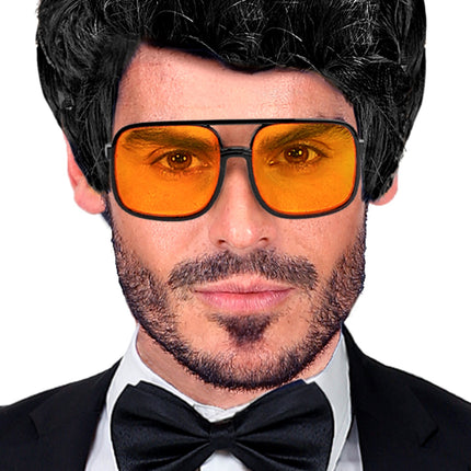 Widmann SRL Jaren 90 hippiebril met oranje glazen