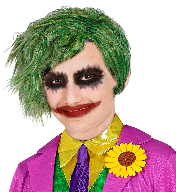 Widmann SRL Joker pruik groen kind