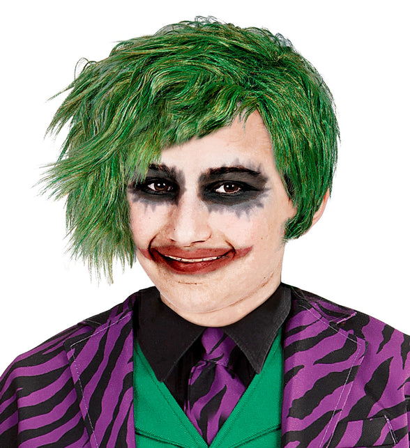 Widmann SRL Joker pruik groen kind