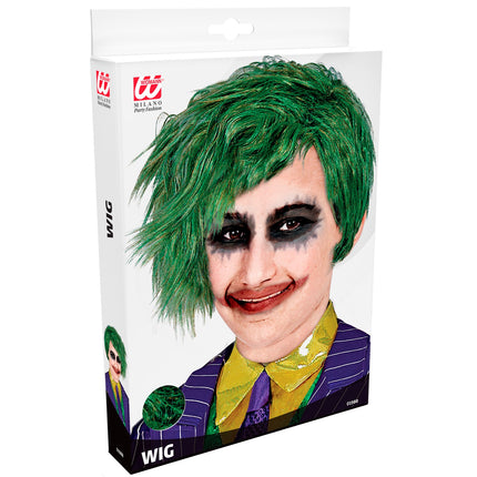 Widmann SRL Joker pruik groen kind