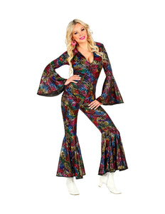 Widmann SRL Jumpsuit disco stijl met gekleurde ringen