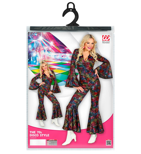 Widmann SRL Jumpsuit disco stijl met gekleurde ringen