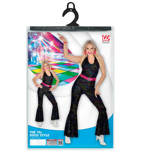 Widmann SRL Jumpsuit disco stijl zwart