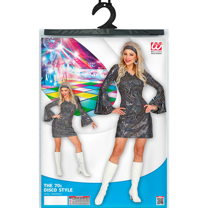 Widmann SRL Jurk holografische motief met hoofdband