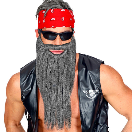 Widmann SRL Kabouter baard met snor grijs