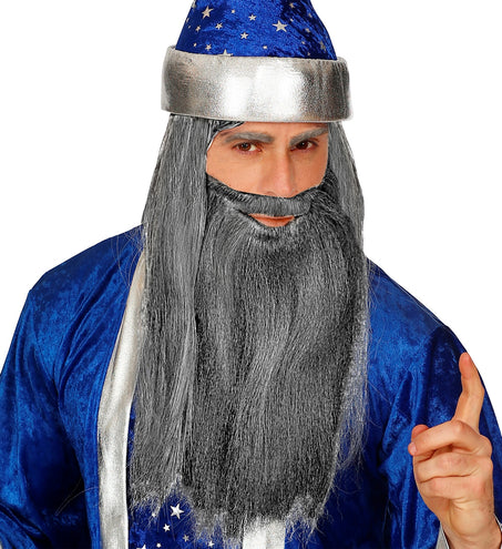 Widmann SRL Kabouter baard met snor grijs