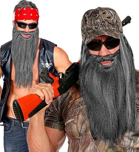 Widmann SRL Kabouter baard met snor grijs