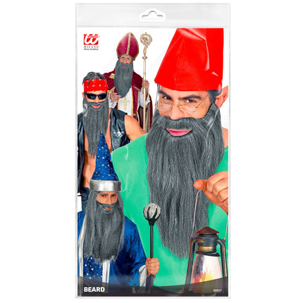 Widmann SRL Kabouter baard met snor grijs