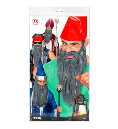 Widmann SRL Kabouter baard met snor grijs