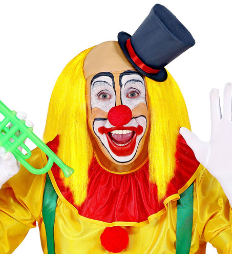 Widmann SRL Kale kop pruik clown met geel haar