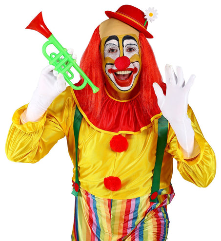 Widmann SRL Kale kop pruik clown met rood haar