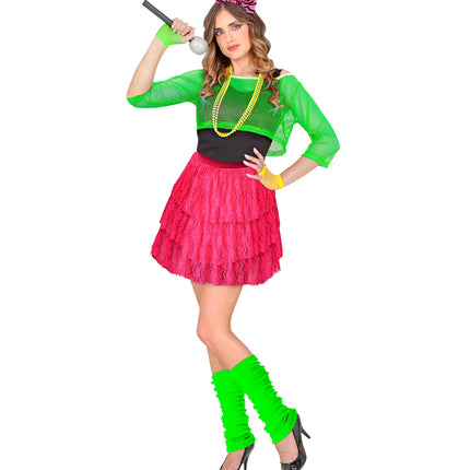 Widmann SRL Kanten Rokje Neon Rose