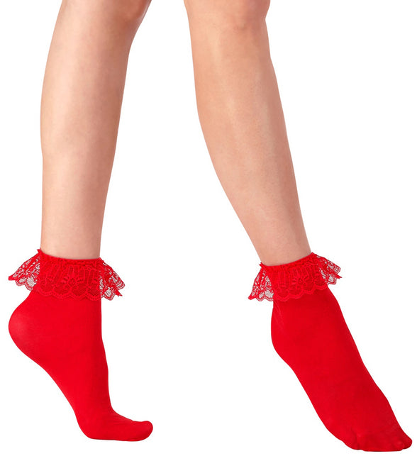 Widmann SRL Kanten sokjes rood