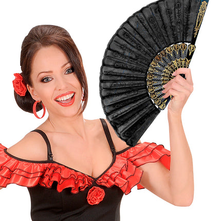 Widmann SRL Kanten waaier zwart