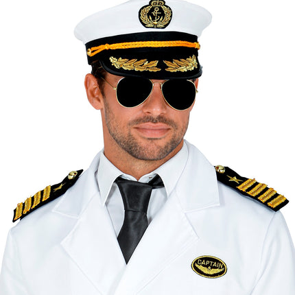 Widmann SRL Kapitein verkleedset wit
