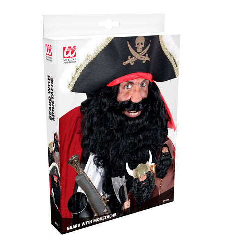 Widmann SRL Kapiteinsbaard zwart piraat