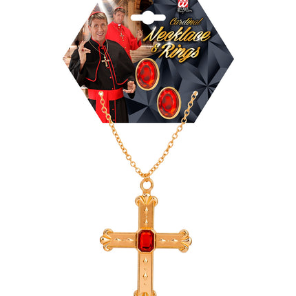 Widmann SRL Kardinaal paus kruis met ringen