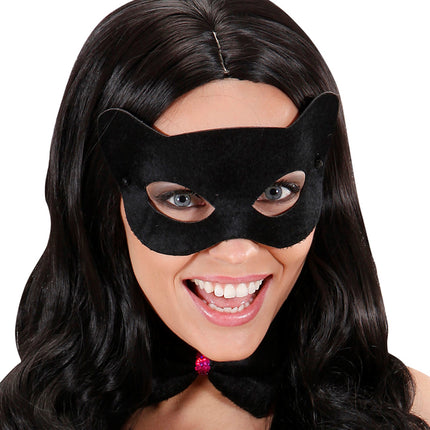 Widmann SRL Katten oogmasker zwart Lucy