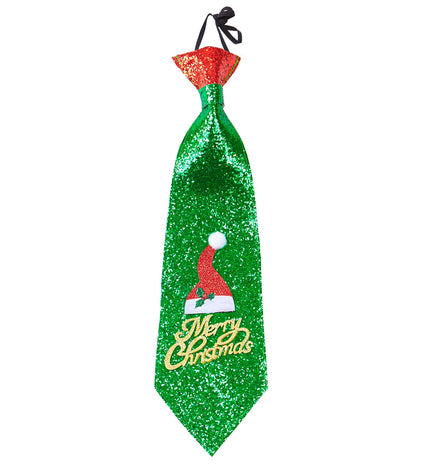 Widmann SRL Kerst stropdas glitter Merry Christmas