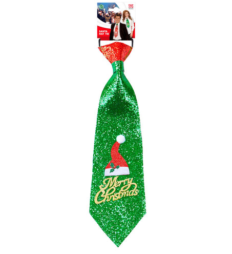 Widmann SRL Kerst stropdas glitter Merry Christmas