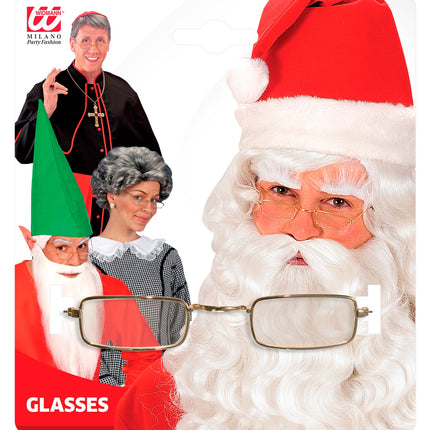 Widmann SRL Kerstman bril rechthoek goud