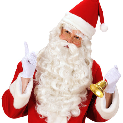 Widmann SRL Kerstman pruik met baard deluxe