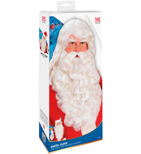 Widmann SRL Kerstman pruik met baard deluxe