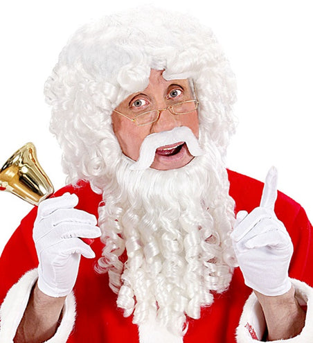 Widmann SRL Kerstman pruik met baard luxe