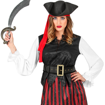 Widmann SRL Kerstman riem lederlook zwart