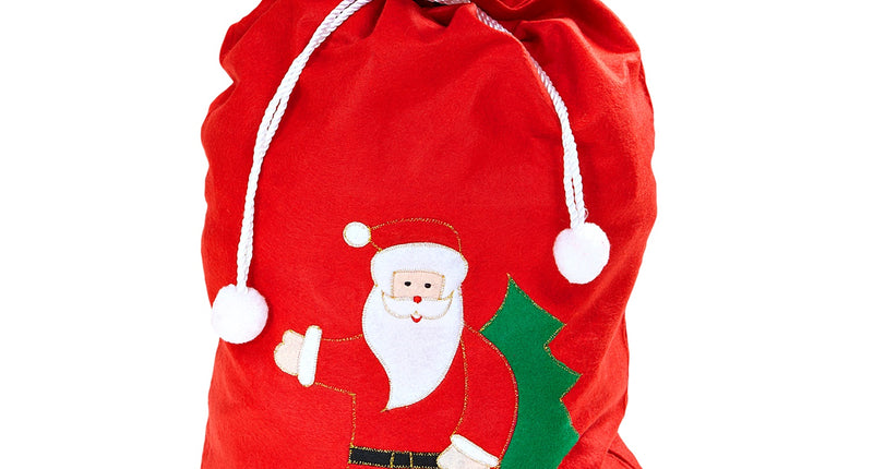 Widmann SRL Kerstman zak met opdruk rood