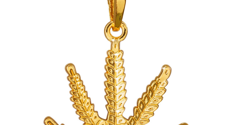 Widmann SRL Ketting Marijuana- cannabis goud