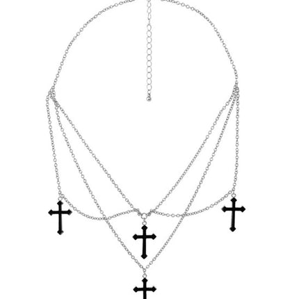 Widmann SRL Ketting met kruisen zwart Timo